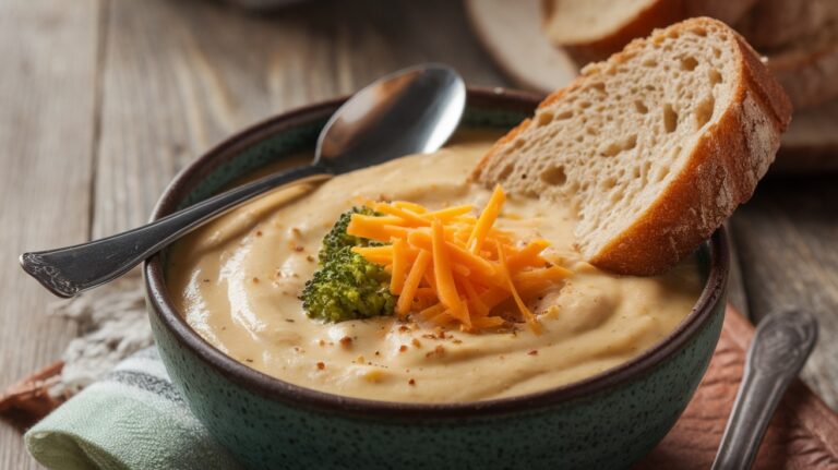 Creamy Healthy Broccoli Cheese Soup Recipe