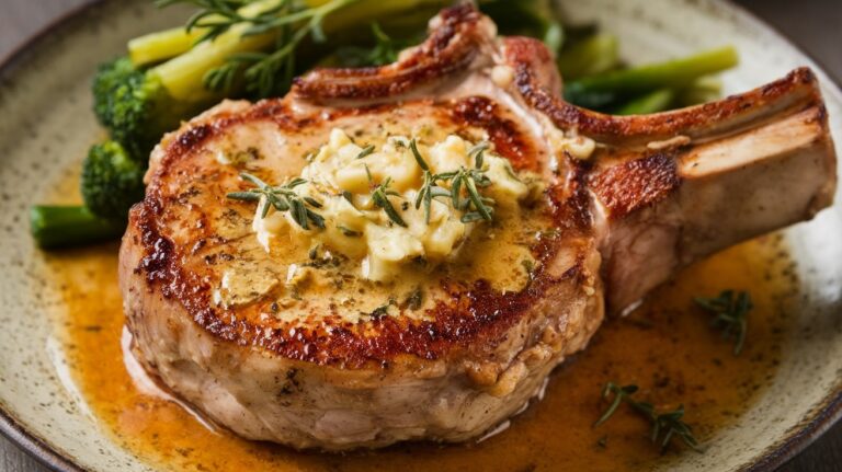 Juicy Keto Pork Chops with Garlic Butter